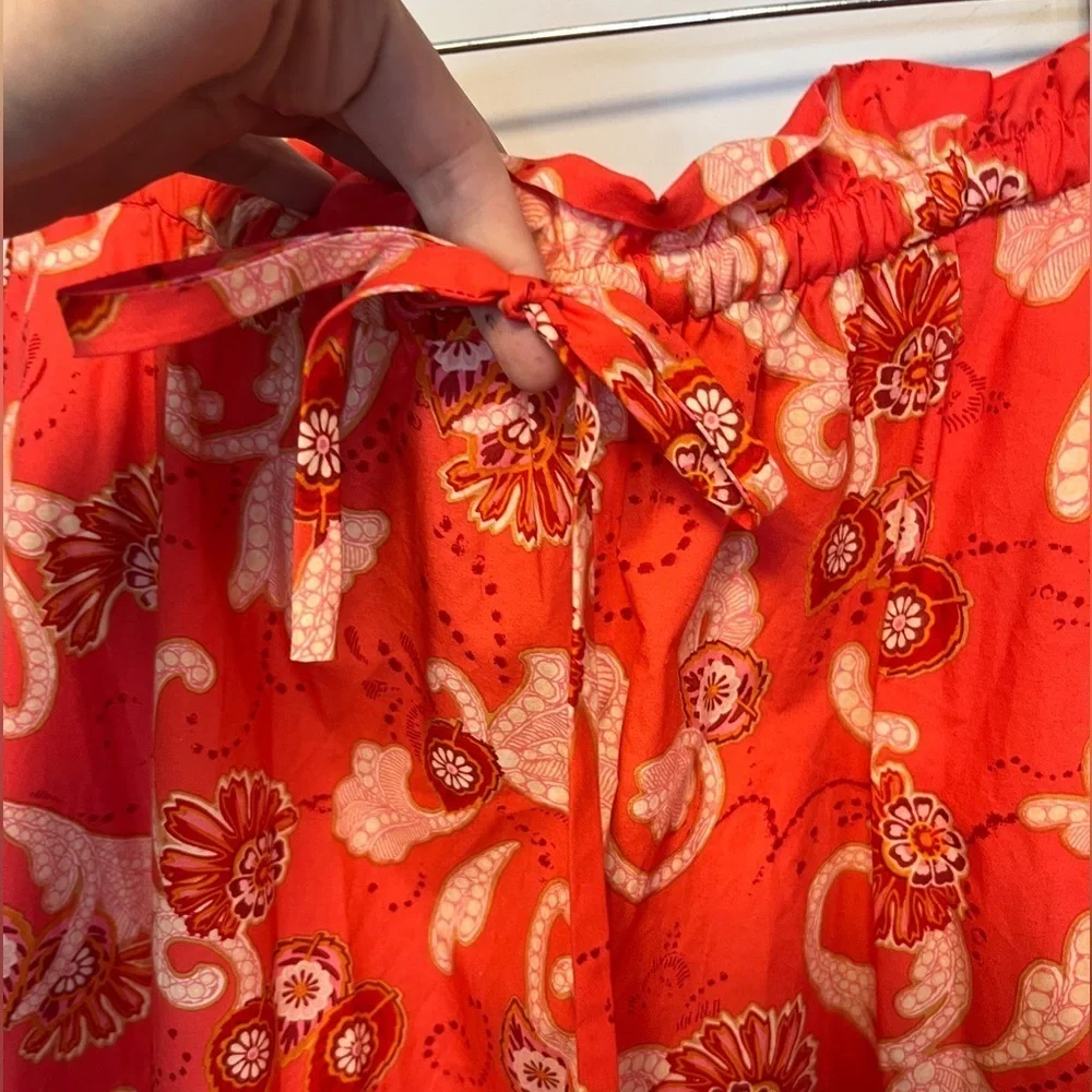 A.L.C Francis Cotton Tiered Midi Skirt in Calla Multi Sz 14